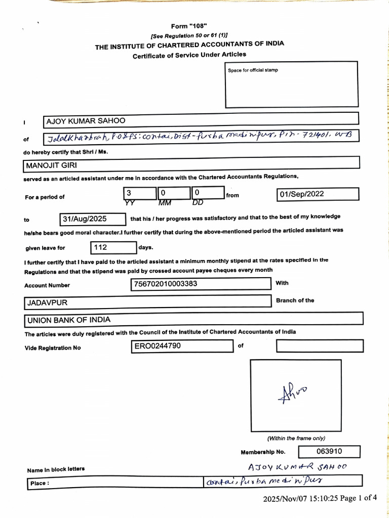 Form 108 Signed | PDF