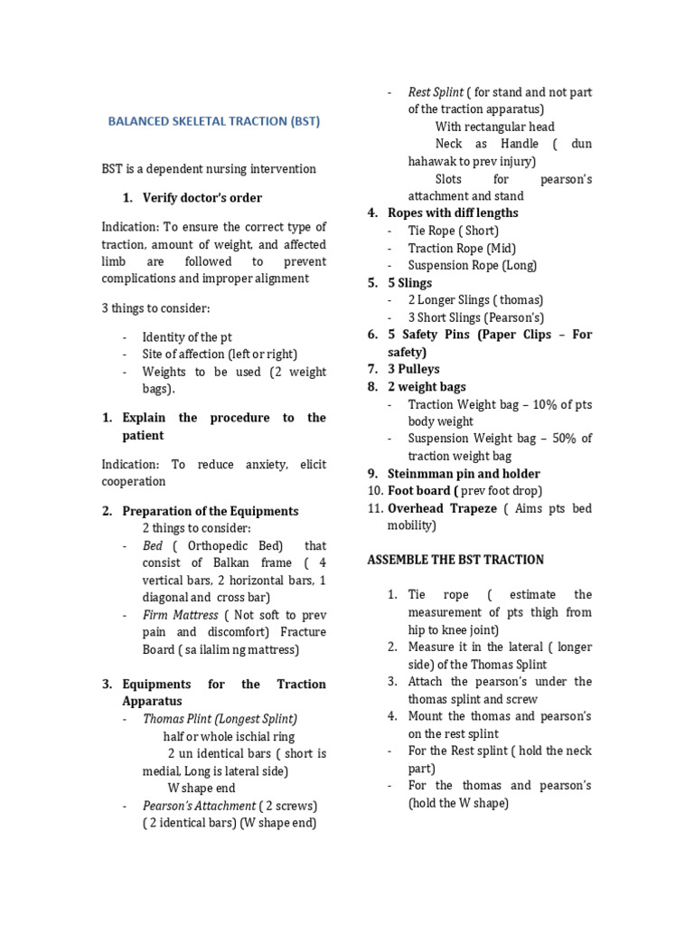 Balanced Skeletal Traction Shorten Retdem | PDF