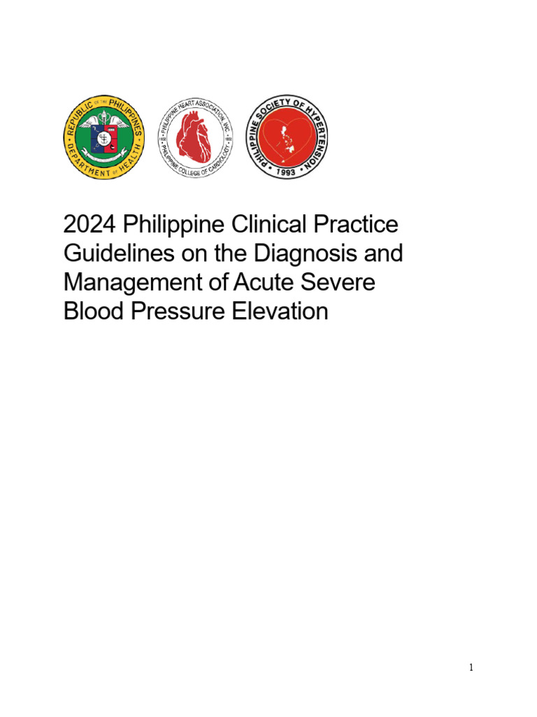 (CPG) 2024 Philippine Clinical Practice Guidelines On The Diagnosis and ...