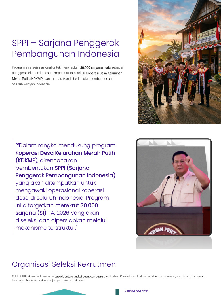 SPPI Sarjana Penggerak Pembangunan Indonesia - REV 110326-D | PDF