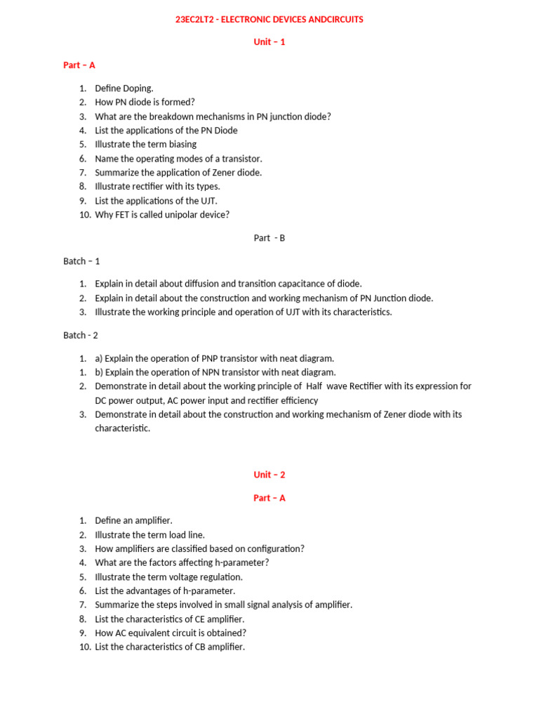 EDC CAT 1 Questions | PDF