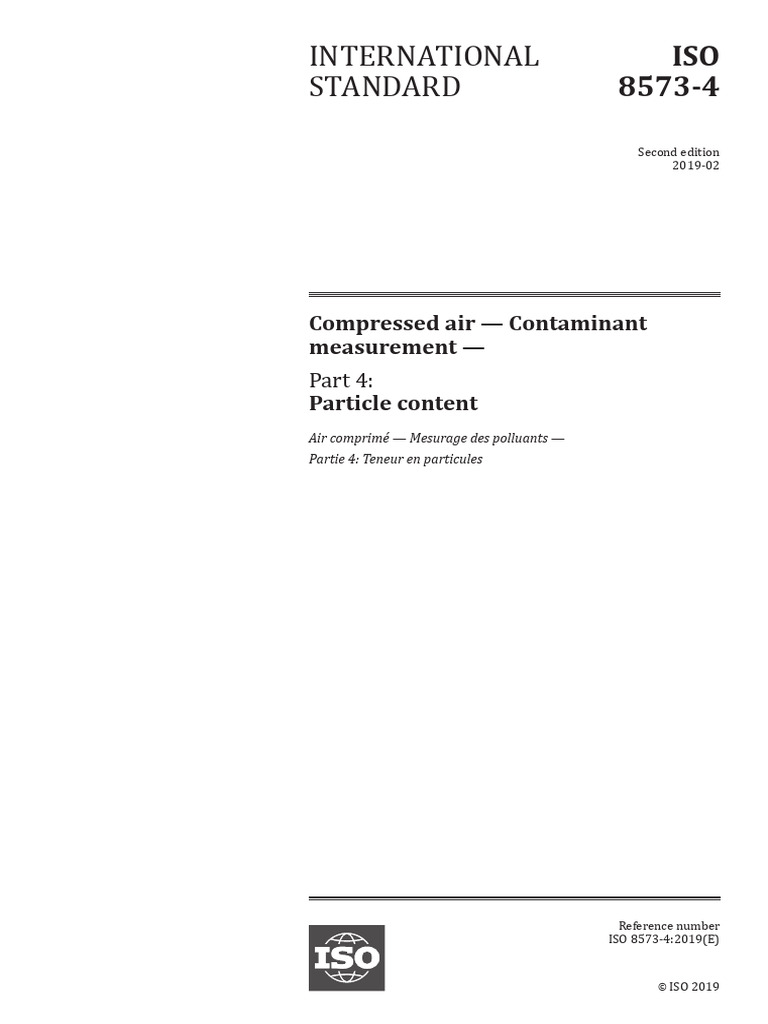 ISO 8573-4 - Compressed Air - Contaminant Measurement - Part 4 ...