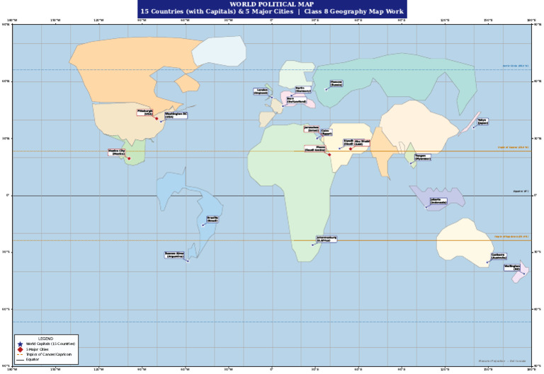 World Map Final | PDF | Equator | Tropics
