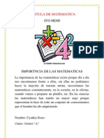 Cartula de Matematica
