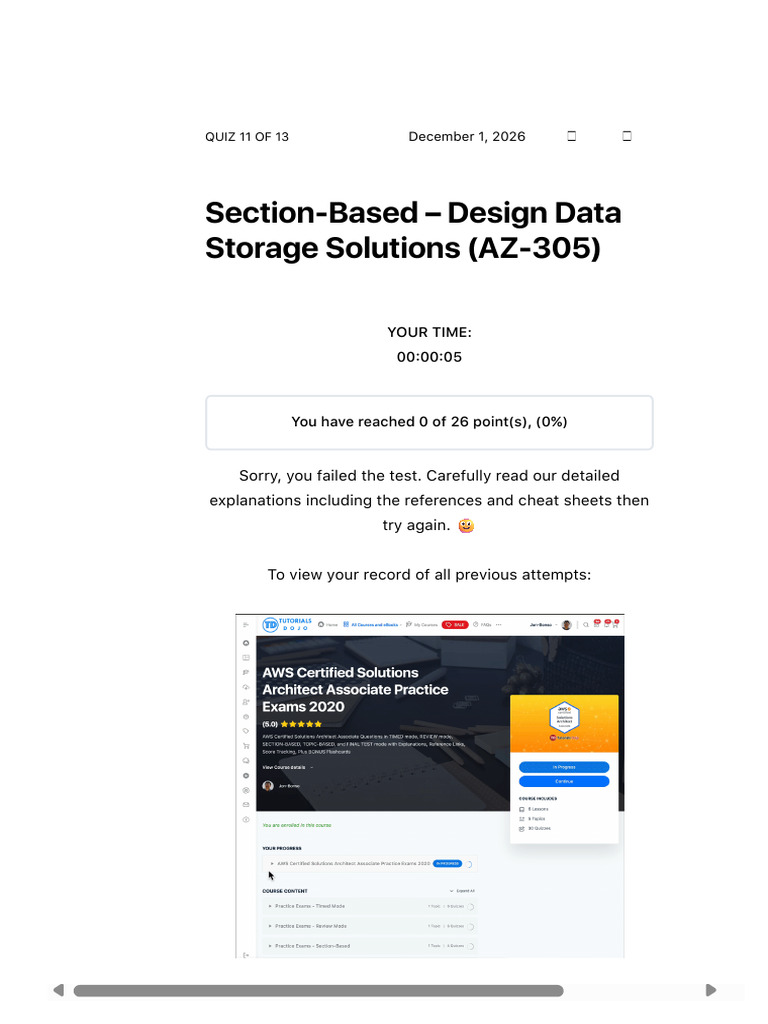 Section-Based - Design Data Storage Solutions (AZ-305) - Tutorials Dojo ...