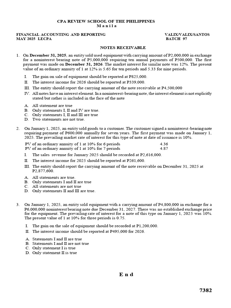 7382 - Notes Receivable | PDF | Financial Accounting | Income