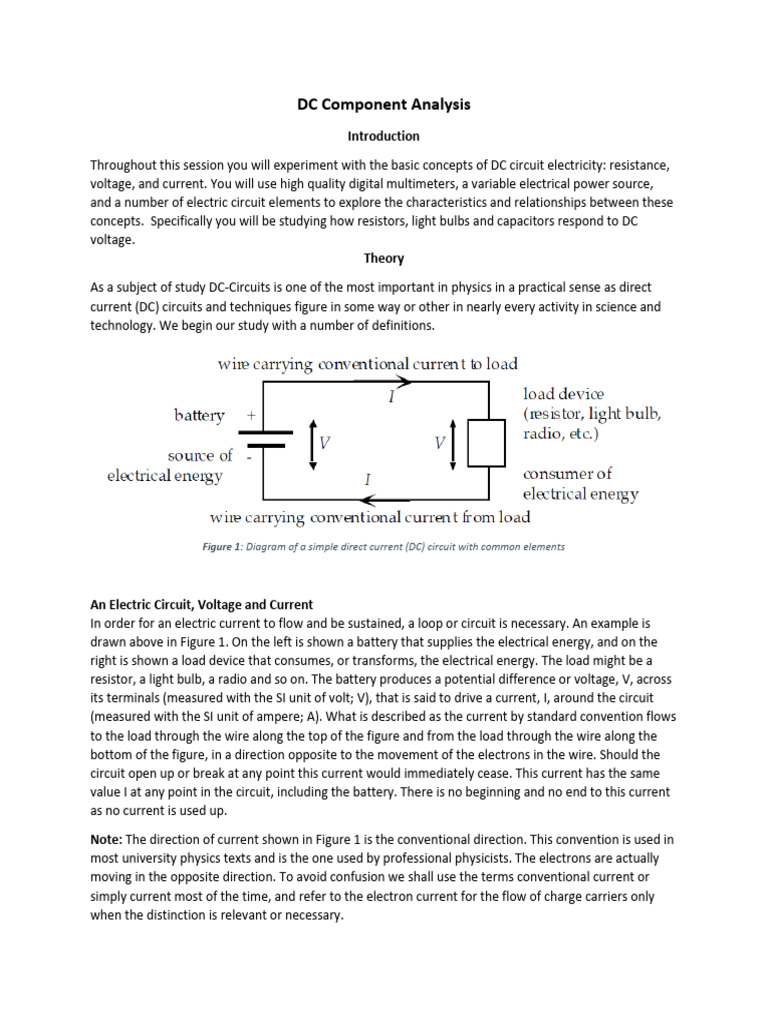 DC Component Analysis 2024 | PDF | Resistor | Electrical Resistance And ...