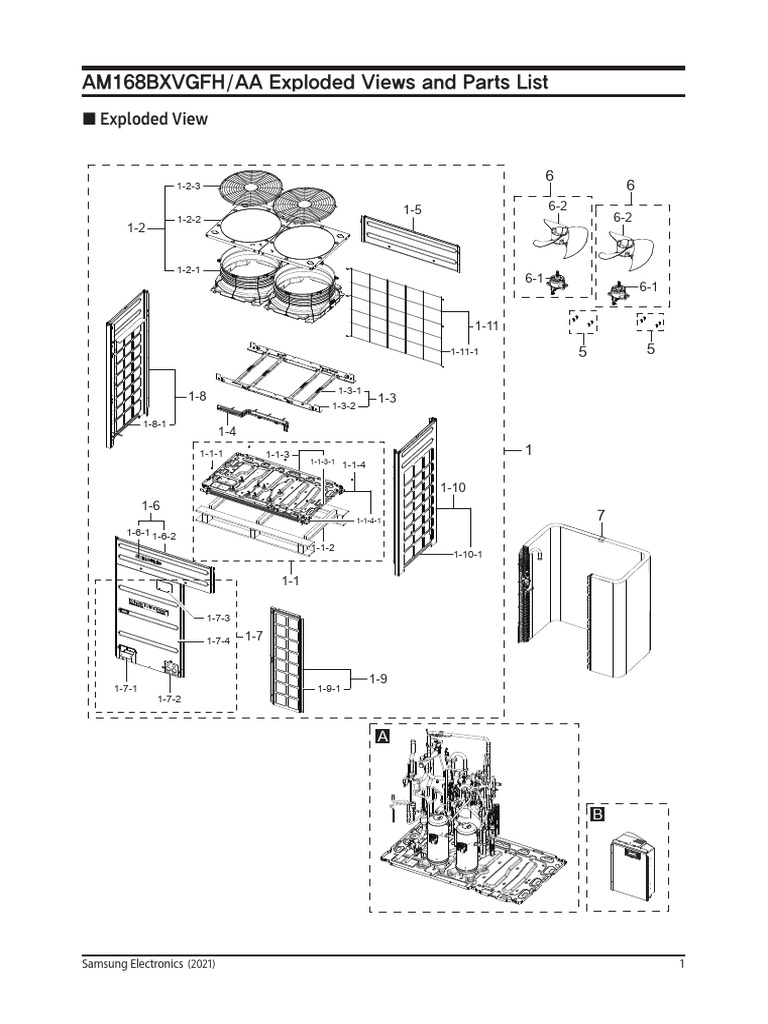 Am168bxvgfh Aa Exploded+View 220222 | PDF | Home Appliance | Electricity