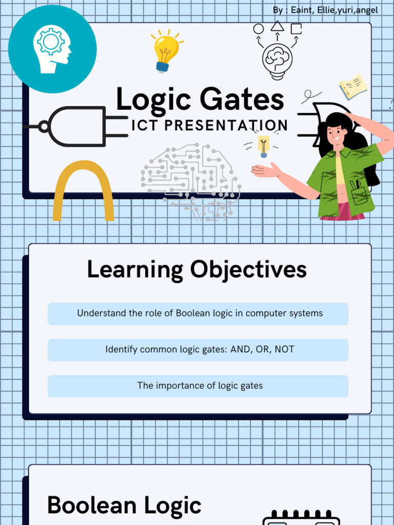 Logic Gates Presentation in Blue Clean Style | PDF | Logic Gate ...