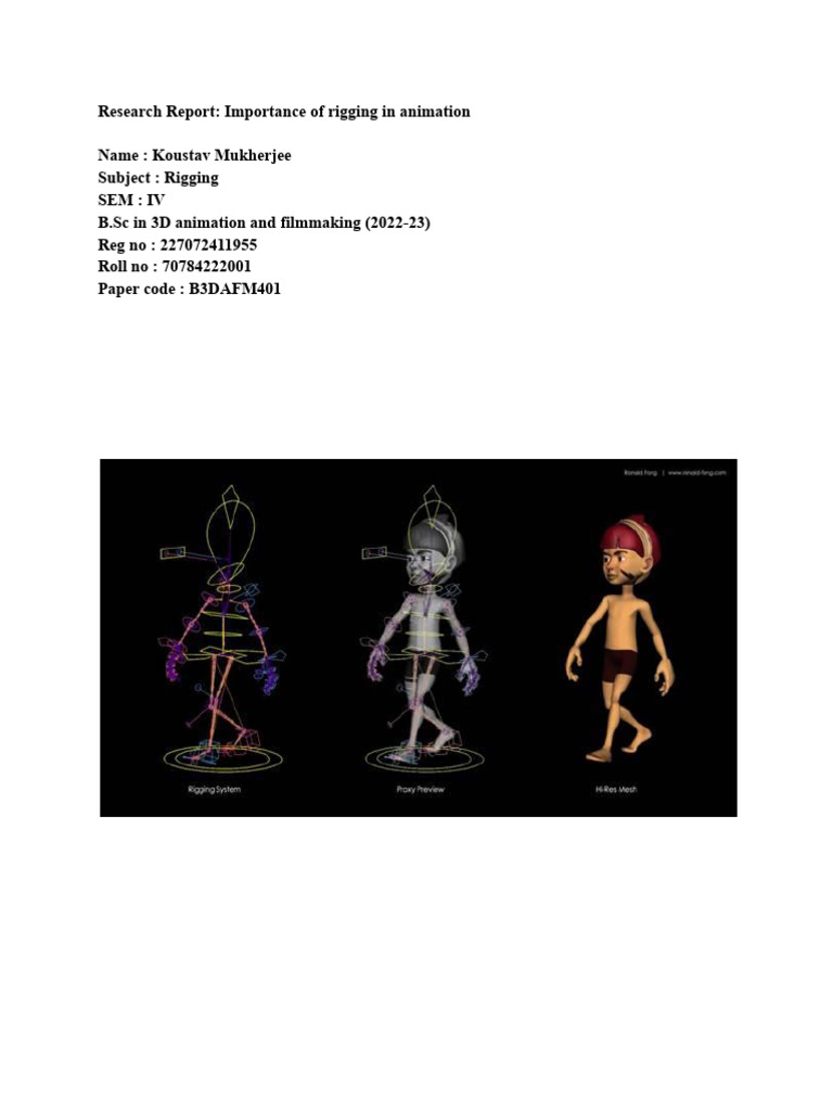 Research Report - Importance of Rigging in Animation | PDF