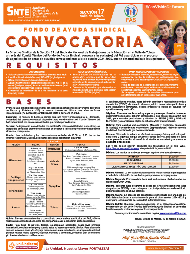 Convocatoria Becas FAS 2026-1 | PDF | Beca