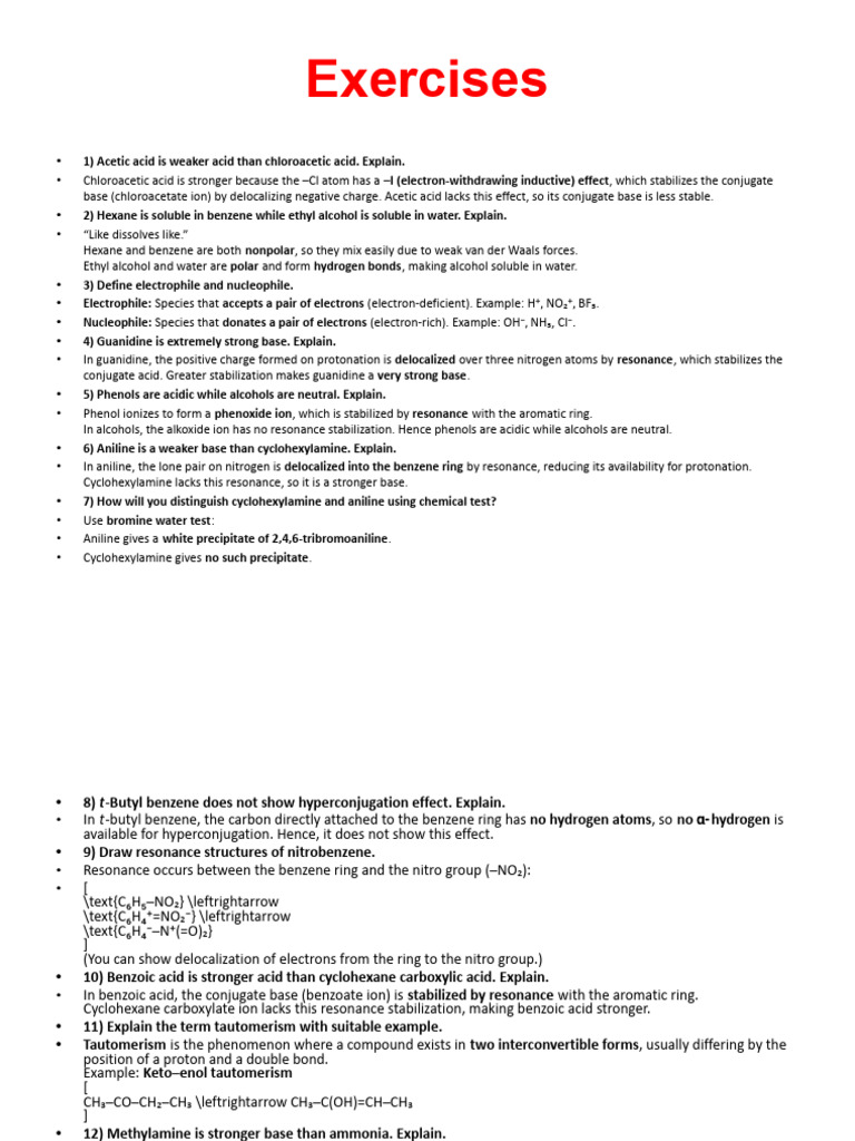 Exercises | PDF