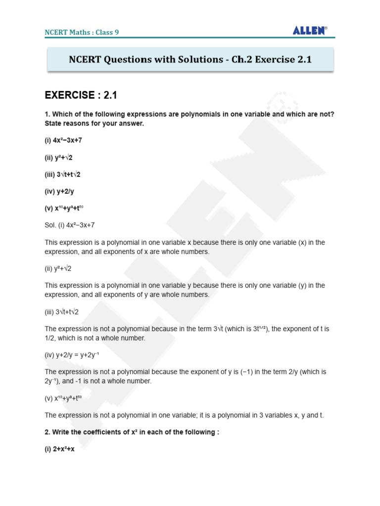 Exercise+ +2.1 | PDF