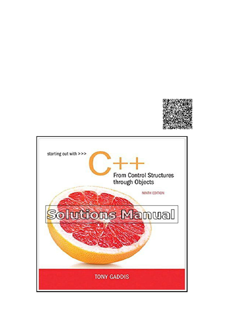 Starting Out With C++ From Control Structures To Objects 9th Edition ...
