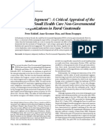 "Beyond Development": A Critical Appraisal of The Emergence of Small Health Care Non-Governmental Organizations in Rural Guatemala