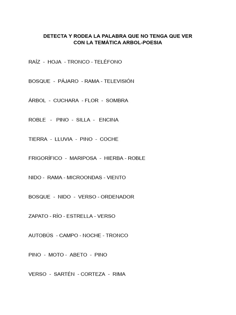 Detecta La Incorrecta | PDF