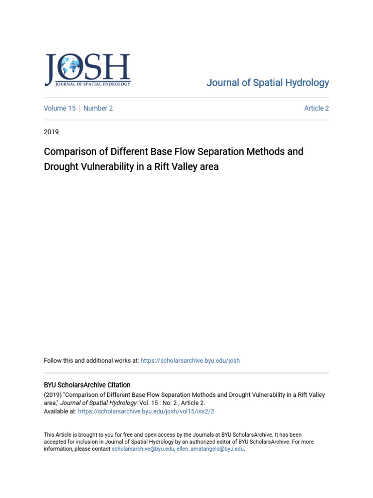 Comparison of Different Base Flow Separation Methods and Drought | PDF ...