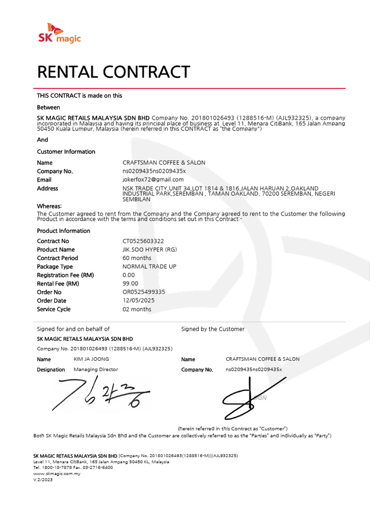 Rental Contract | PDF