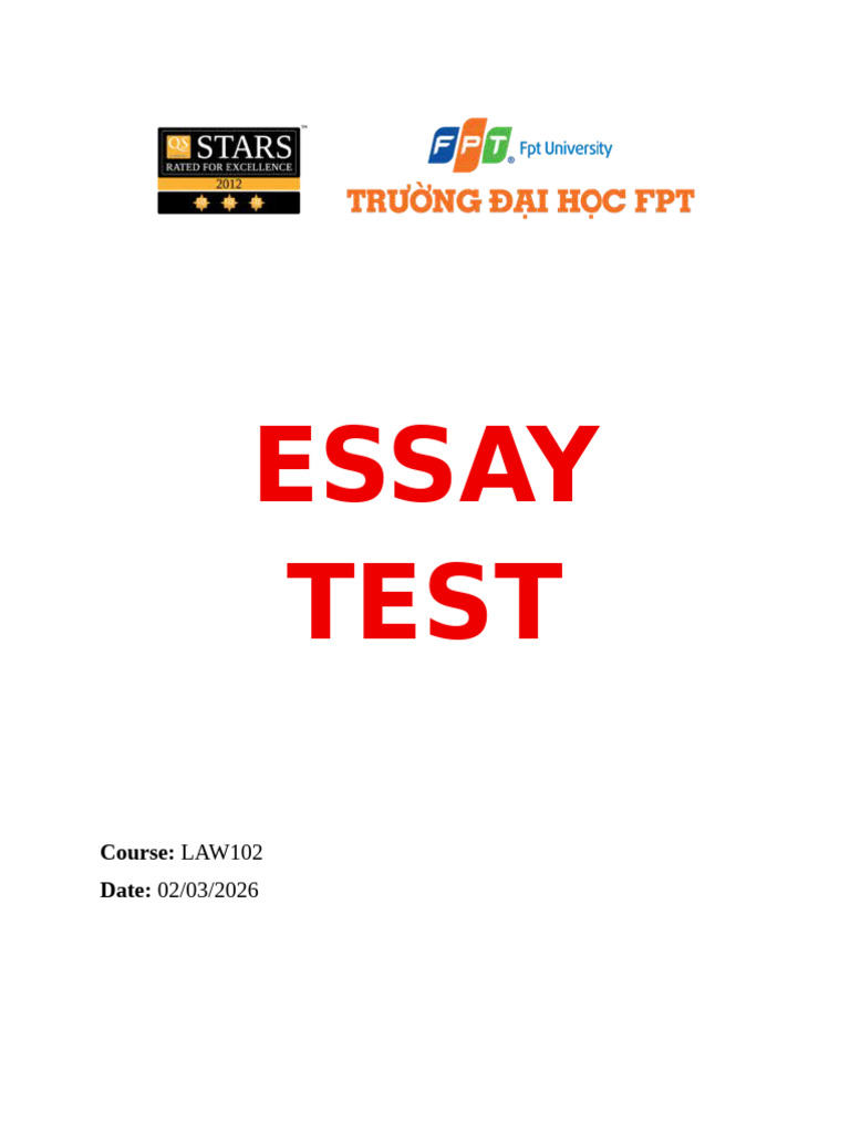Essay Test | PDF