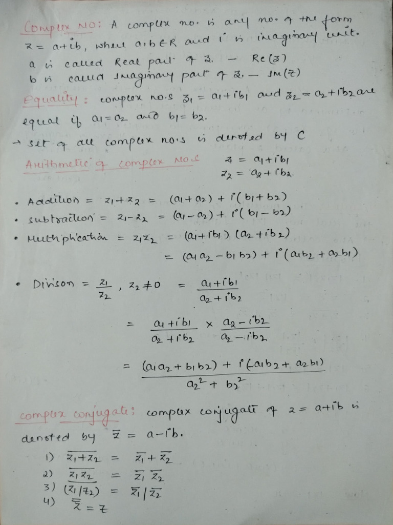 Complex - Basic, Limit, Continuity | PDF