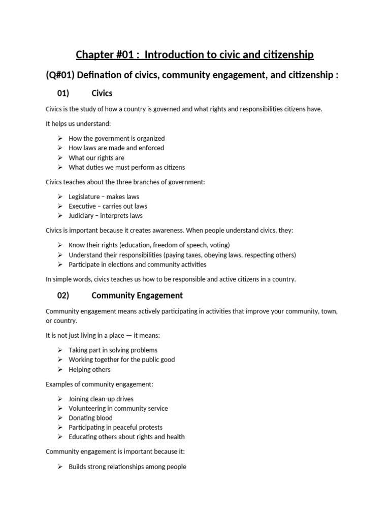 Civic & Community Engagement | PDF