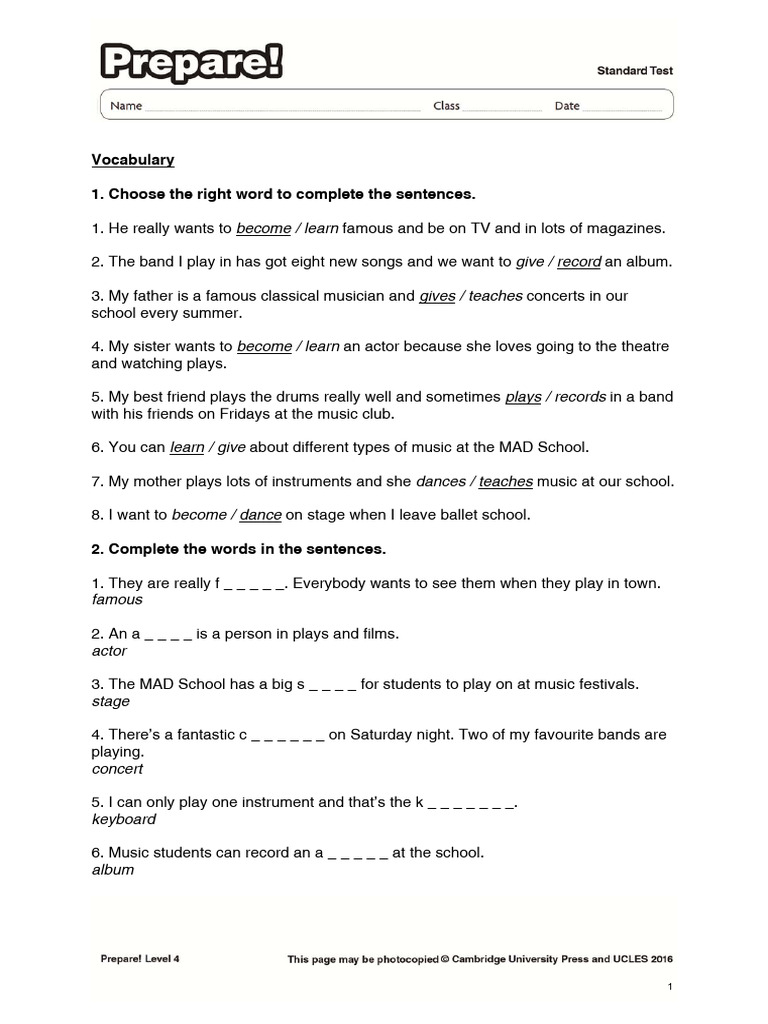 PRE UT U3S With Answers | PDF