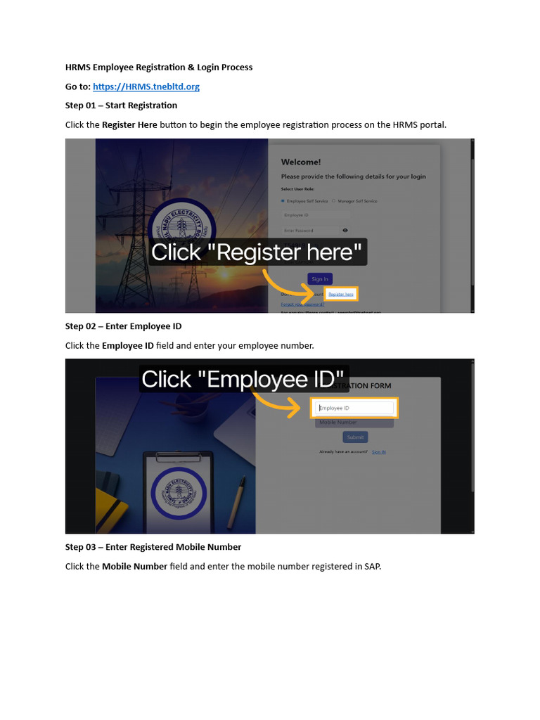 Register ID Creation | PDF