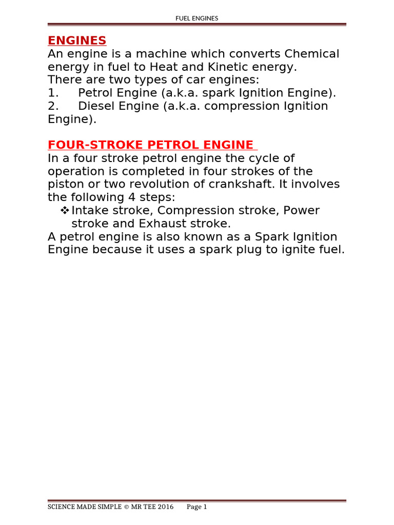 Engines Notes | PDF