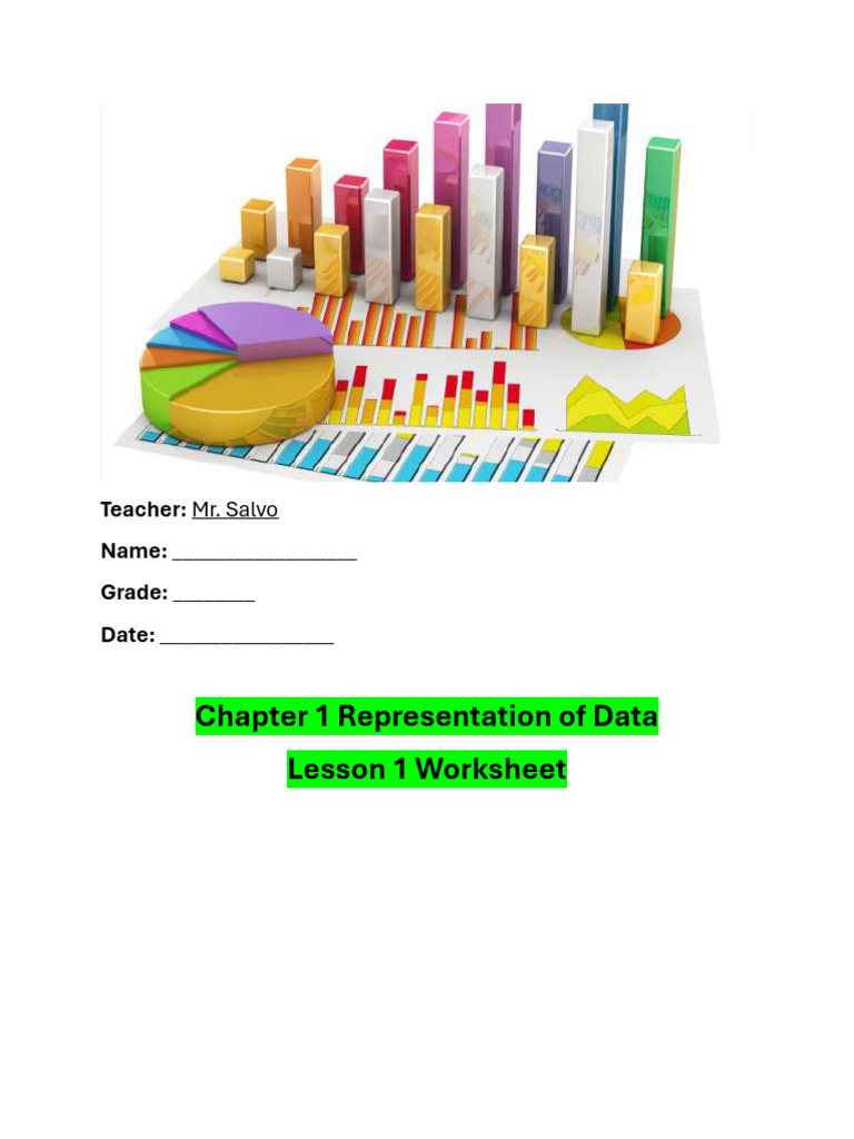 Statistics CH 1 Week 1 Lesson 1 Worksheet | PDF