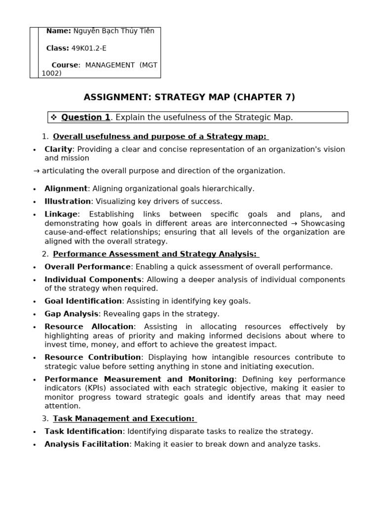 Strategy Map | PDF