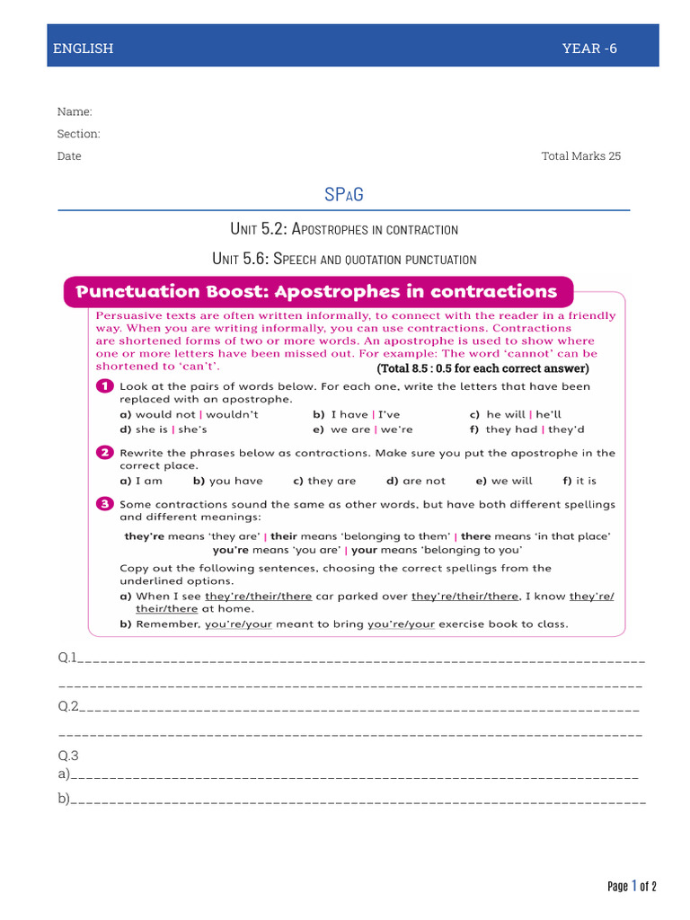 Yr 6.eng - Lesson 101.assign | PDF