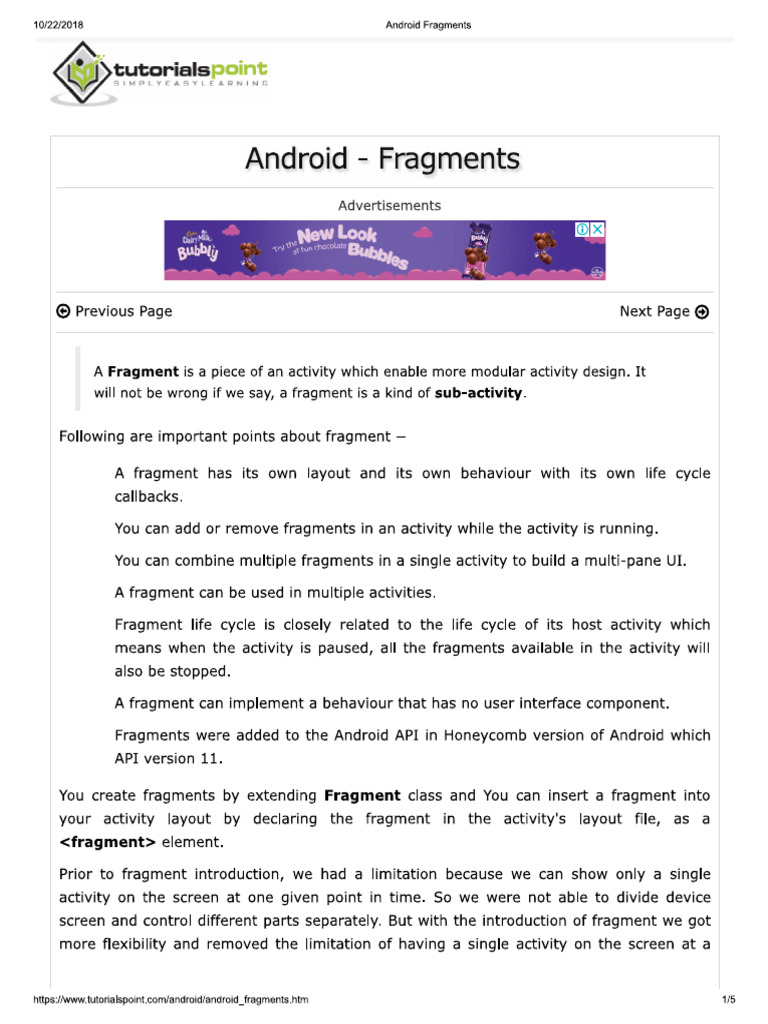 Android Fragments | PDF