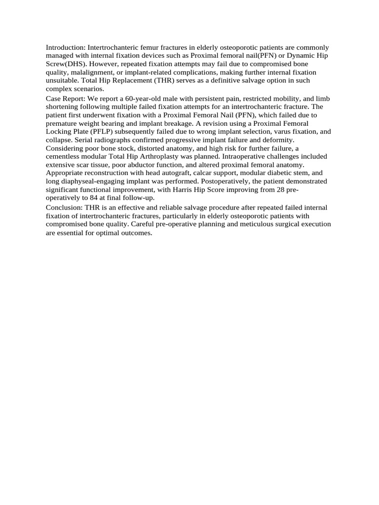 Abstract UP OrthoCon | PDF