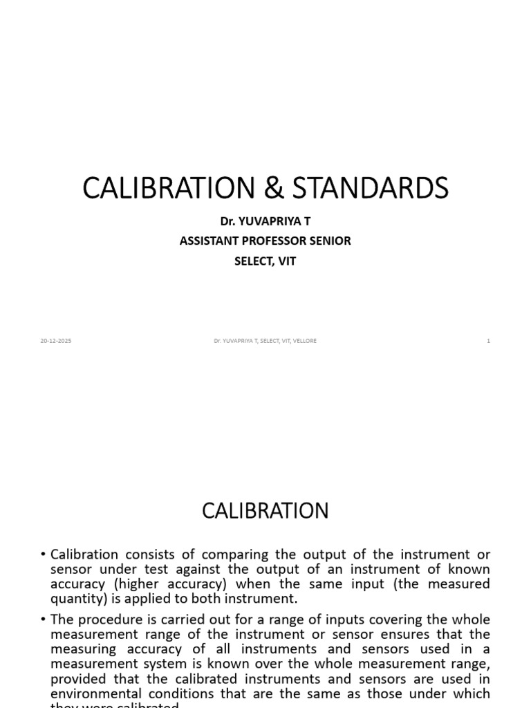 Calibration Standards | PDF