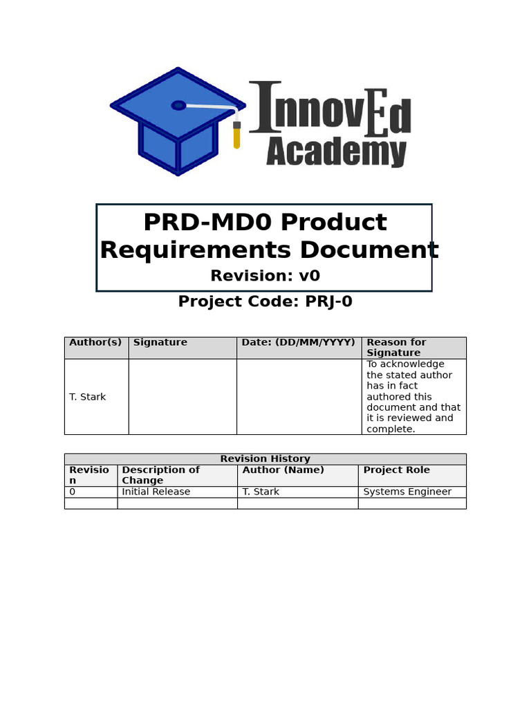 PRD MD0+Product+Requirements+Document+v0 | PDF