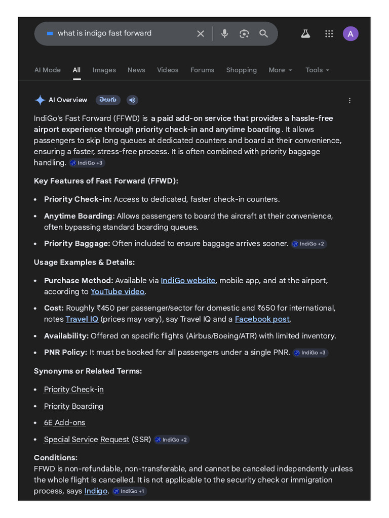 What Is Indigo Fast Forward - Google Search | PDF