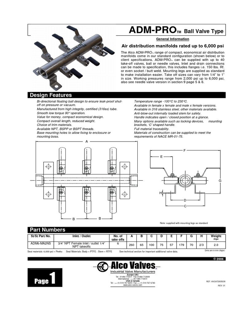 Air Instrument Manifold | PDF