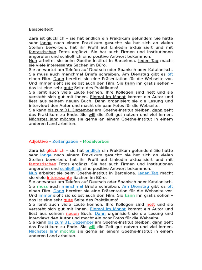 Beispieltext STU1A | PDF