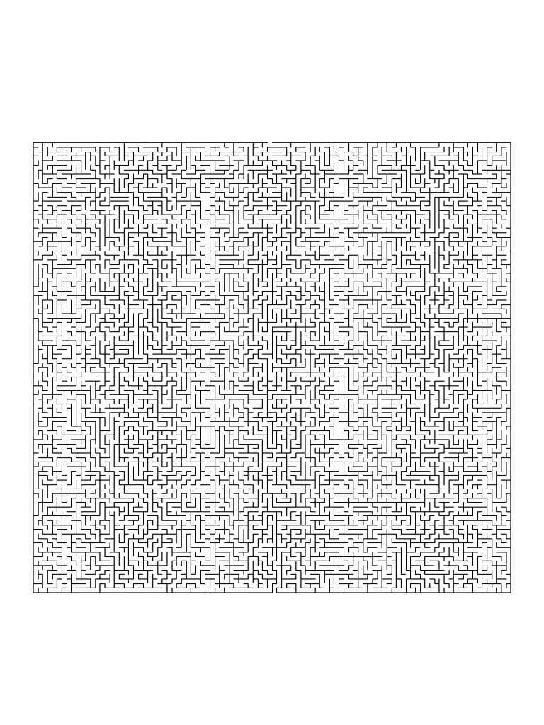 100 by 100 Orthogonal Maze | PDF