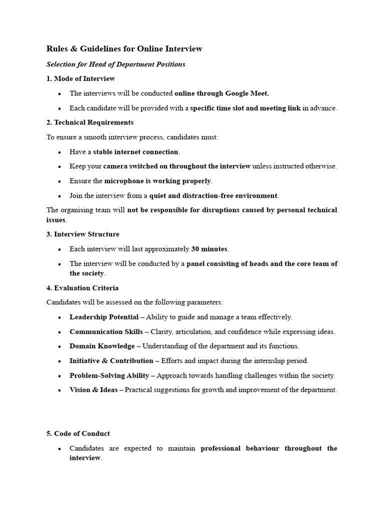 Rules & Guidelines | PDF