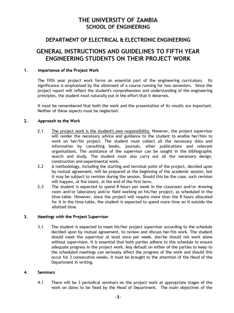 Student Project Guidelines 2025 | PDF