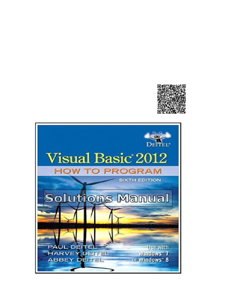 Visual Basic 2012 How To Program 6th Edition Deitel Solutions Manual | PDF