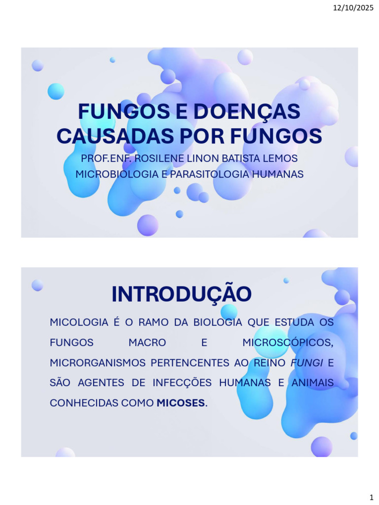 FUNGOS E MICOSES | PDF