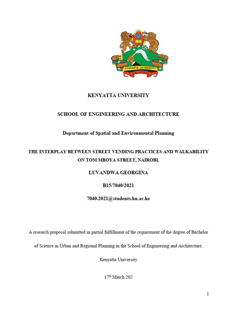 Kenyatta University School of Engineering and Architecture Department ...