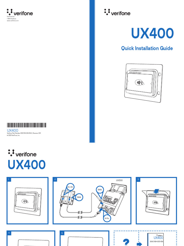 Doc159 032 en c01 Ux400 Quick Installation Guide | PDF