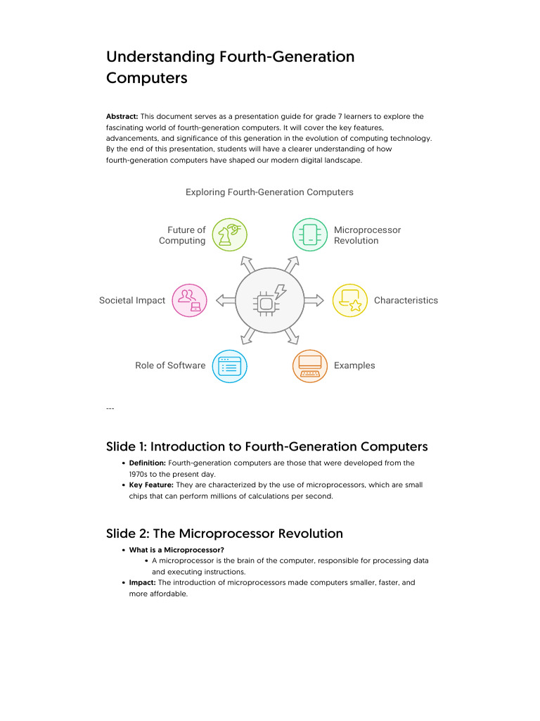 Understanding Fourth-Generation Computers | PDF
