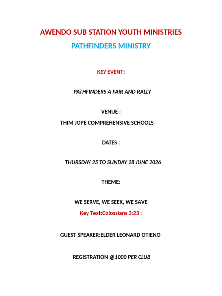 Pathfinders Fair | PDF