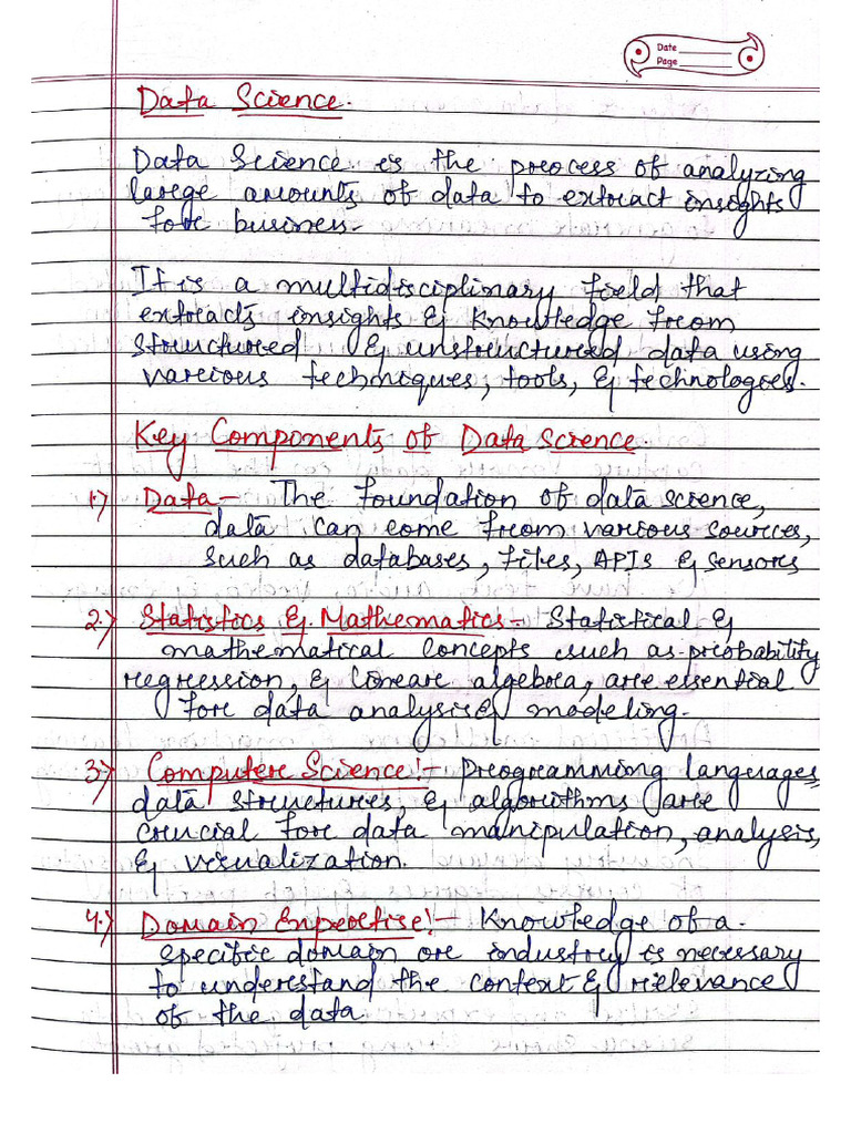 Data Science Unit-1 | PDF