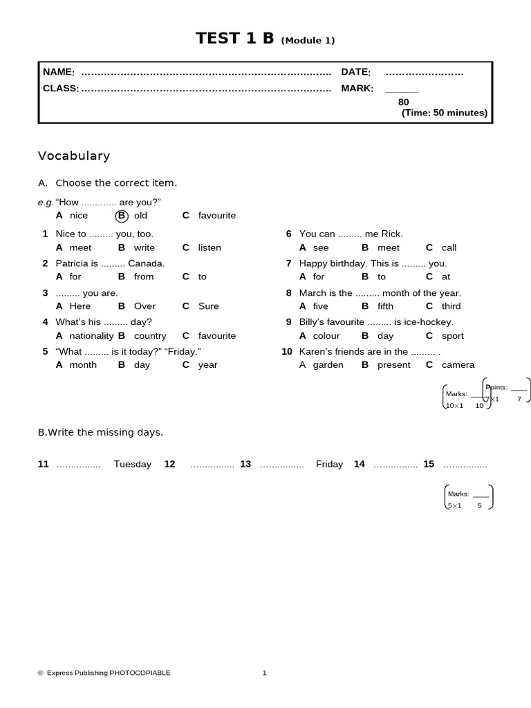 Click On 1a Test 1B | PDF