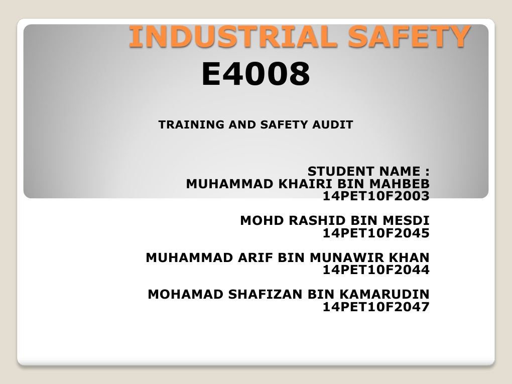 Industrial Safety PDF Occupational Safety And Health Prevention